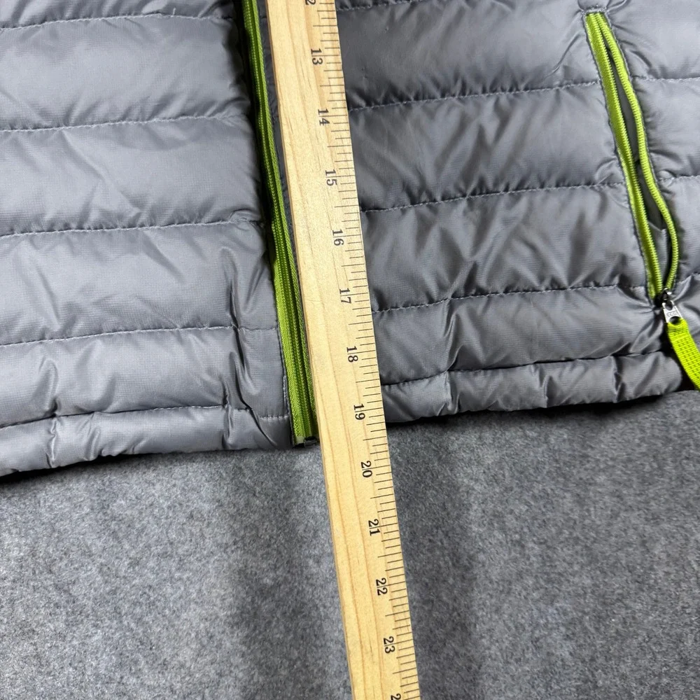 Patagonia Down Sweater Vest Boys L 12 Gray Lime Green 68221 Puffer Quilted Warm